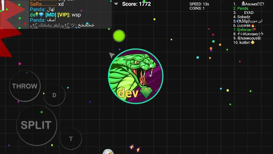 Blob.io - Multiplayer io games (Блоб ио) МОД/Взлом [Меню, Бесконечные монеты и Открытые уровни] Screenshot 1