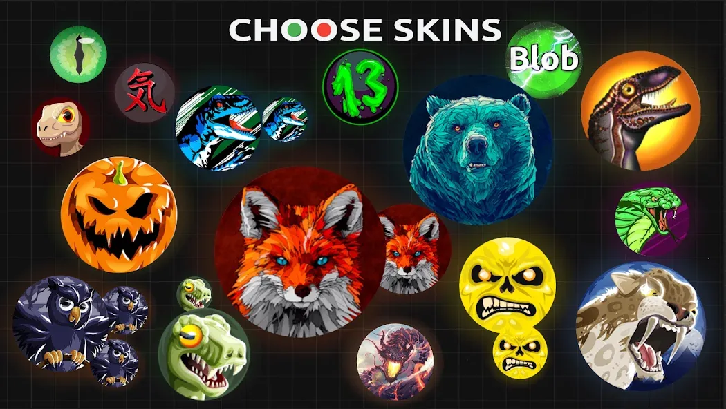 Blob.io - Multiplayer io games (Блоб ио) МОД/Взлом [Меню, Бесконечные монеты и Открытые уровни] Screenshot 4