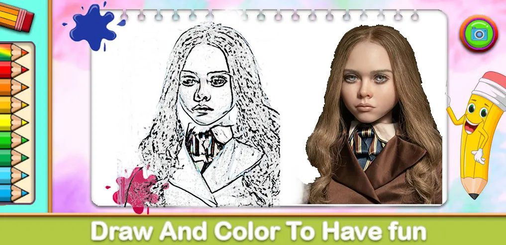 Megan Coloring Game (Меган Колоринг Гейм) МОД/Взлом [Деньги, Монеты и Меню MOD] Screenshot 1