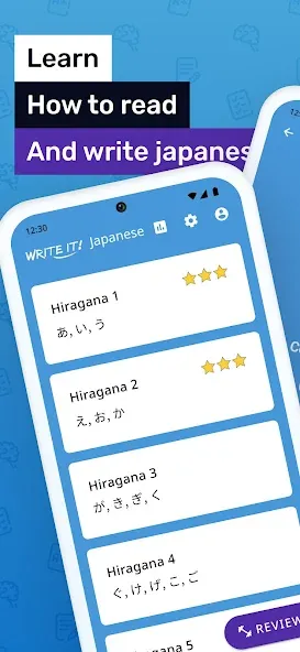 Write It! Japanese МОД/Взлом [Меню, Бесконечные монеты и Открытые уровни] Screenshot 1