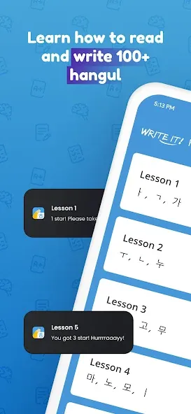 Write It! Korean МОД/Взлом [Много монет, Открытые уровни и Мега MOD] Screenshot 1