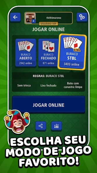 Buraco Jogatina: Card Games (Бурако Жогатина) МОД/Взлом [Все открыто, Дополнительные деньги и Меню MOD] Screenshot 3