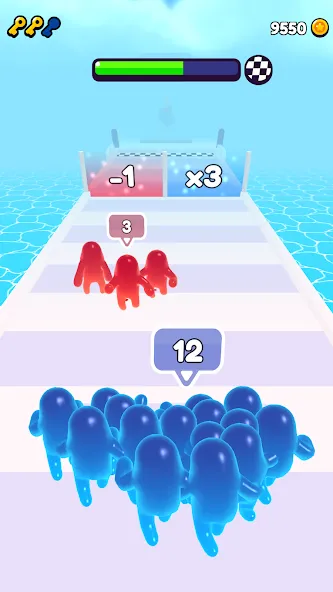 Join Blob Clash 3D: Mob Runner (Джойн Блоб Клаш 3D) МОД/Взлом [Деньги, Монеты и Меню MOD] Screenshot 3