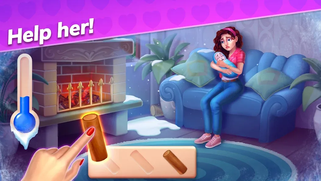 Emma's Mansion: Design & Match МОД/Взлом [Все открыто, Дополнительные деньги и Меню MOD] Screenshot 2