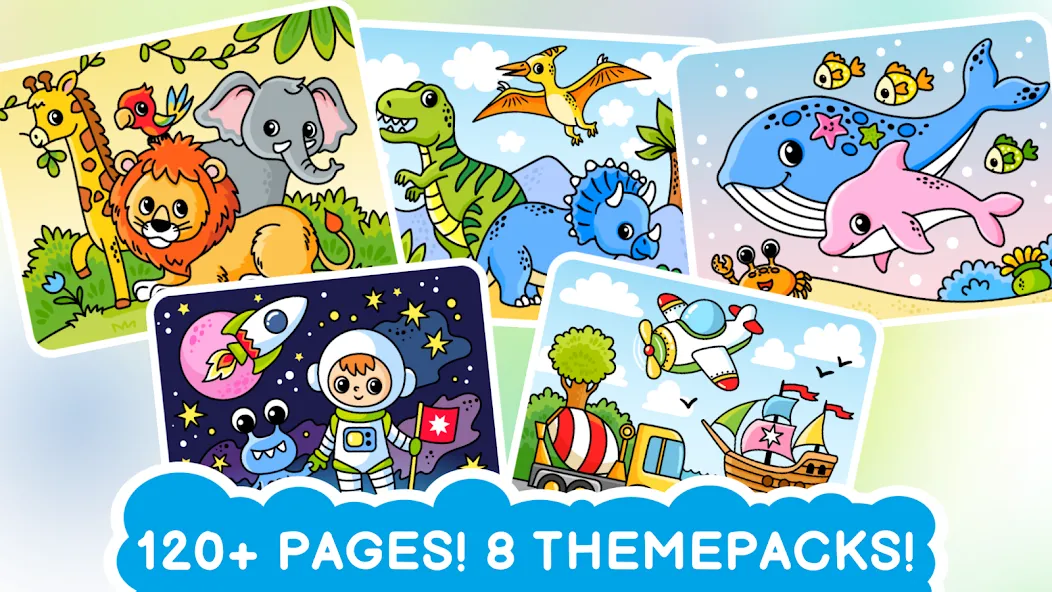 Easy coloring book for kids МОД/Взлом [Меню, Бесконечные монеты и Открытые уровни] Screenshot 2