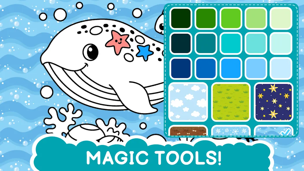 Easy coloring book for kids МОД/Взлом [Меню, Бесконечные монеты и Открытые уровни] Screenshot 4