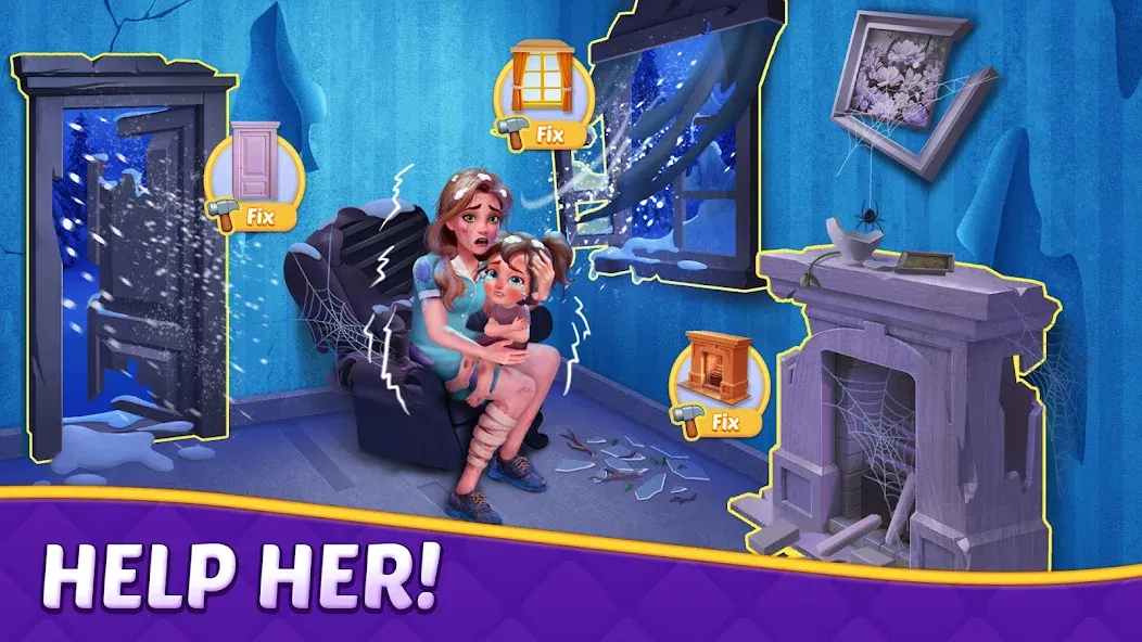 Matching Story - Puzzle Games (Матчинг Стори) МОД/Взлом [Бесконечные деньги, Монеты и Мега MOD] Screenshot 1