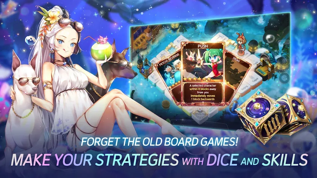 Game of Dice: Board&Card&Anime (Гейм оф Дайс) МОД/Взлом [Много денег, Монет и Все открыто] Screenshot 3