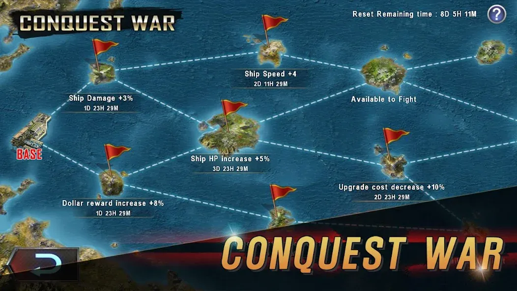 WARSHIP BATTLE:3D World War II МОД/Взлом [Много монет, Открытые уровни и Мега MOD] Screenshot 4