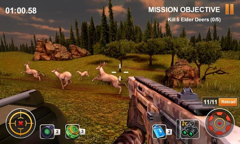 Hunting Safari 3D МОД/Взлом [Меню, Бесконечные монеты и Открытые уровни] Screenshot 1