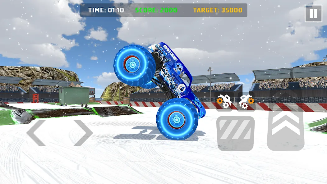 Car Games: Monster Truck Stunt (Монстртрак стант) МОД/Взлом [Много монет, Открытые уровни и Мега MOD] Screenshot 2