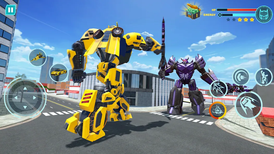 Robot Game: Transform & Fight (Робот Игра Трансформация Автомобиля) МОД/Взлом [Деньги, Монеты и Меню MOD] Screenshot 1