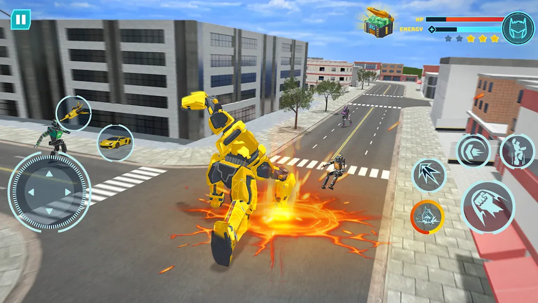 Robot Game: Transform & Fight (Робот Игра Трансформация Автомобиля) МОД/Взлом [Деньги, Монеты и Меню MOD] Screenshot 4