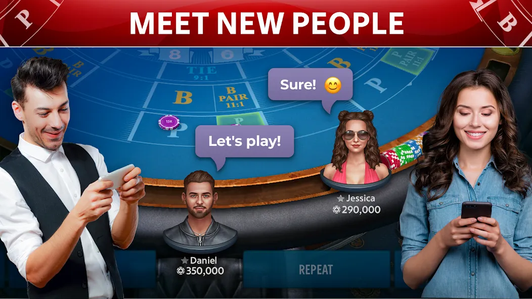 Baccarat Online: Baccarist МОД/Взлом [Много денег, Монет и Все открыто] Screenshot 1