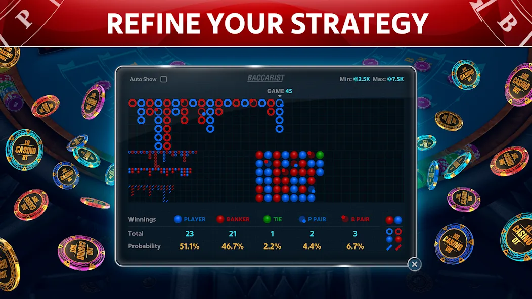 Baccarat Online: Baccarist МОД/Взлом [Много денег, Монет и Все открыто] Screenshot 2
