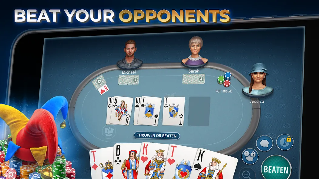 Durak Online by Pokerist МОД/Взлом [Все открыто, Дополнительные деньги и Меню MOD] Screenshot 1