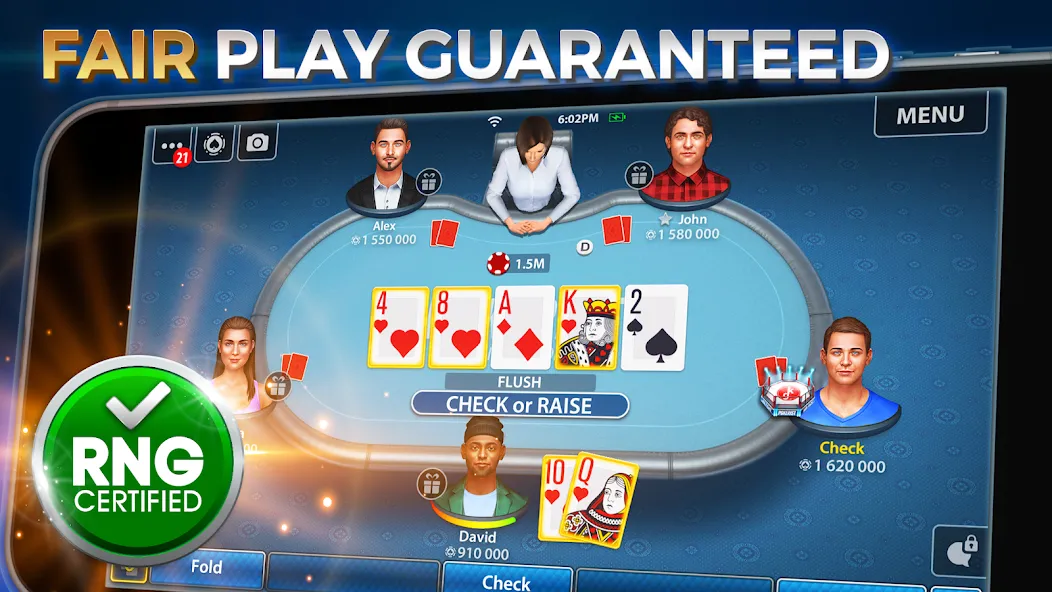 Texas Hold'em Poker: Pokerist МОД/Взлом [Бесконечные деньги, Монеты и Мега MOD] Screenshot 1