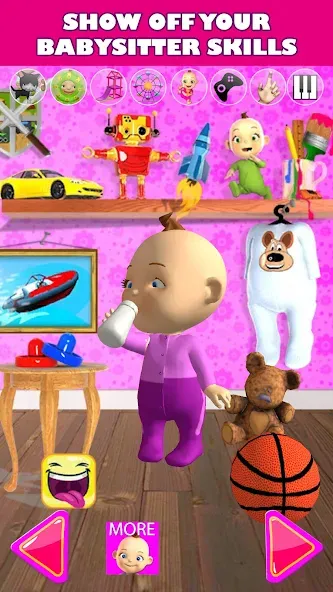 Talking Babsy Baby МОД/Взлом [Бесконечные деньги, Монеты и Мега MOD] Screenshot 4