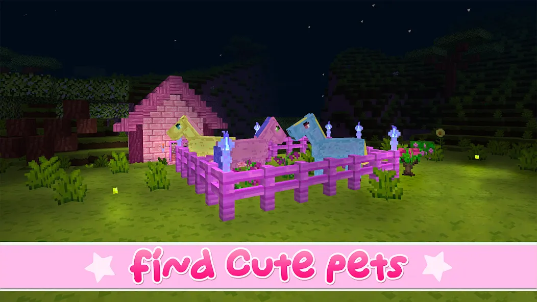 Kawaii World - Craft and Build (Кавайи Ворлд) МОД/Взлом [Много монет, Открытые уровни и Мега MOD] Screenshot 1