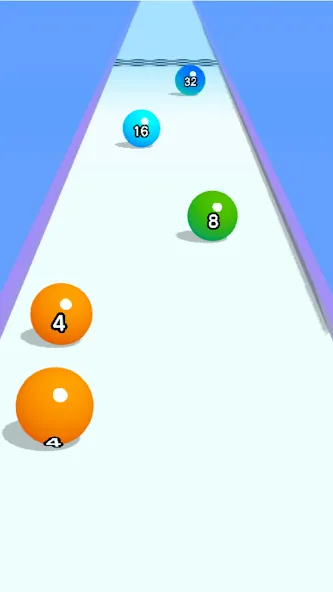 Ball Run 2048: merge number (Бол Ран 2048) МОД/Взлом [Меню, Бесконечные монеты и Открытые уровни] Screenshot 1