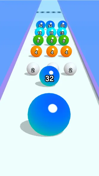 Ball Run 2048: merge number (Бол Ран 2048) МОД/Взлом [Меню, Бесконечные монеты и Открытые уровни] Screenshot 3