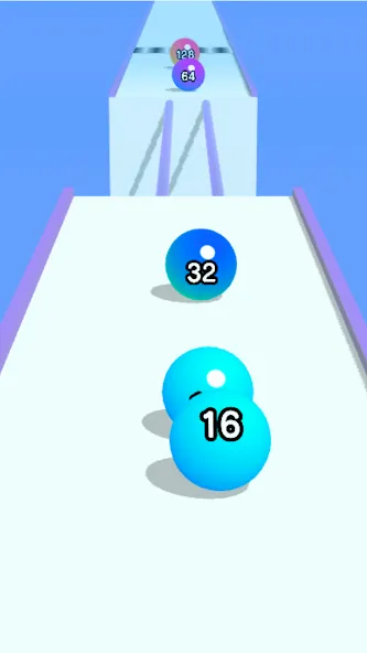 Ball Run 2048: merge number (Бол Ран 2048) МОД/Взлом [Меню, Бесконечные монеты и Открытые уровни] Screenshot 4