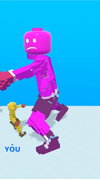 Block Fighter: Boxing Battle (Блок Файтер) МОД/Взлом [Меню, Бесконечные монеты и Открытые уровни] Screenshot 4
