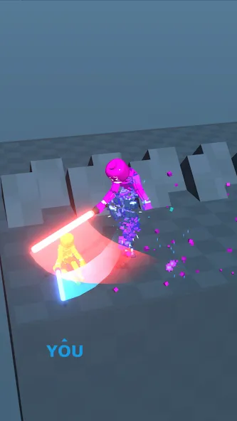 Block Gladiator 3D: sword duel (Блок Гладиатор 3D) МОД/Взлом [Меню, Бесконечные монеты и Открытые уровни] Screenshot 3