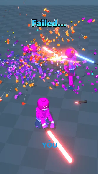 Block Gladiator 3D: sword duel (Блок Гладиатор 3D) МОД/Взлом [Меню, Бесконечные монеты и Открытые уровни] Screenshot 4