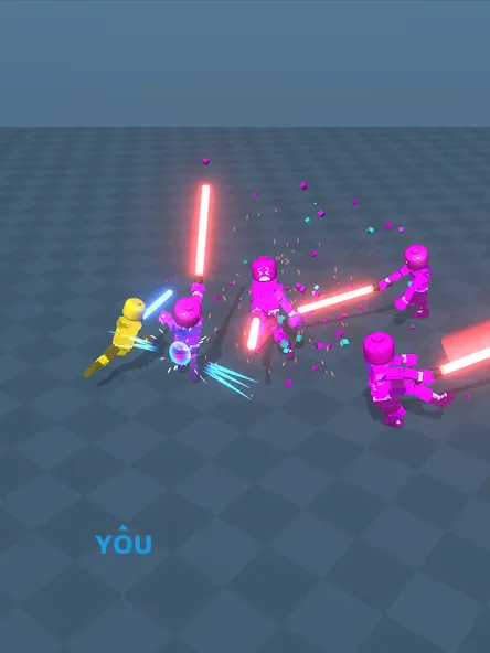 Block Gladiator 3D: sword duel (Блок Гладиатор 3D) МОД/Взлом [Меню, Бесконечные монеты и Открытые уровни] Screenshot 5