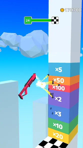 Gun Sprint (Ган Спринт) МОД/Взлом [Много монет, Открытые уровни и Мега MOD] Screenshot 5