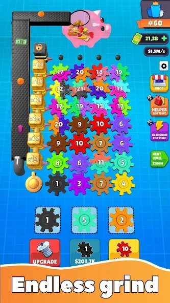 Gear Clicker (Гир Кликер) МОД/Взлом [Много денег, Монет и Все открыто] Screenshot 2
