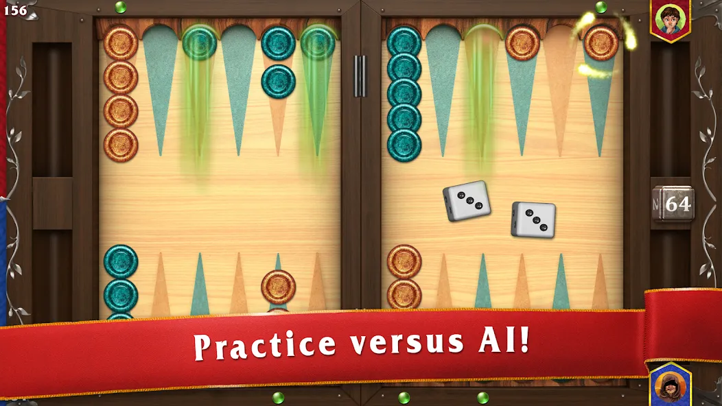 Backgammon Masters МОД/Взлом [Меню, Бесконечные монеты и Открытые уровни] Screenshot 3