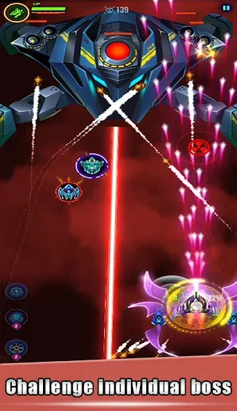 Galaxy Attack - space shooting (Гэлакси Атак) МОД/Взлом [Деньги, Монеты и Меню MOD] Screenshot 2