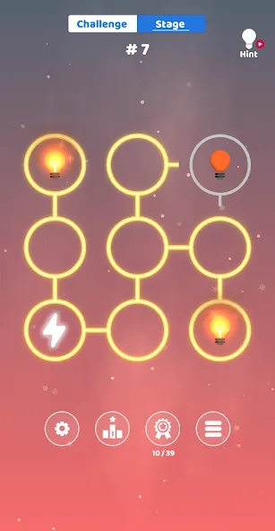 All Lights Connect : Puzzle (Олл Лайтс Коннект) МОД/Взлом [Меню, Бесконечные монеты и Открытые уровни] Screenshot 1