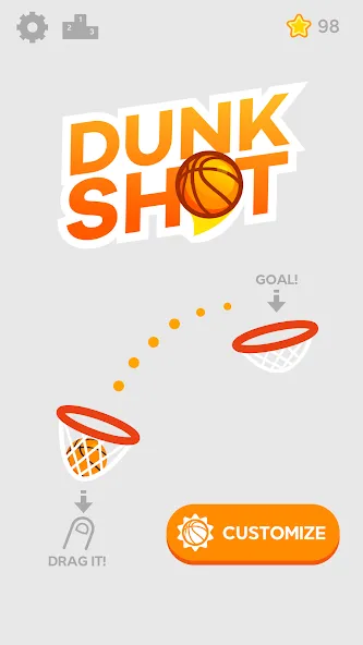 Dunk Shot (Данк Шот) МОД/Взлом [Бесконечные деньги, Монеты и Мега MOD] Screenshot 1