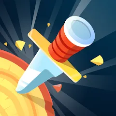 Скачать Knife Hit со взломом на много денег и все ножи разблокированы для Андроида бесплатно