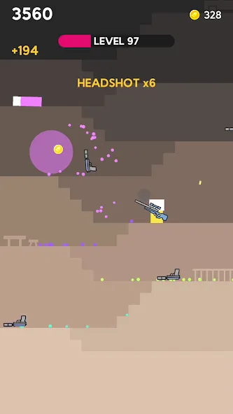 Mr Gun (Мистер Ган) МОД/Взлом [Меню, Бесконечные монеты и Открытые уровни] Screenshot 3