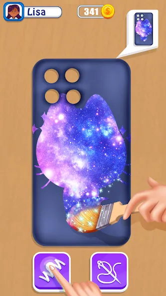 Phone Case DIY Mobile Games МОД/Взлом [Меню, Бесконечные монеты и Открытые уровни] Screenshot 2