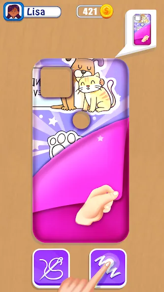 Phone Case DIY Mobile Games МОД/Взлом [Меню, Бесконечные монеты и Открытые уровни] Screenshot 3