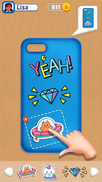 Phone Case DIY Mobile Games МОД/Взлом [Меню, Бесконечные монеты и Открытые уровни] Screenshot 4