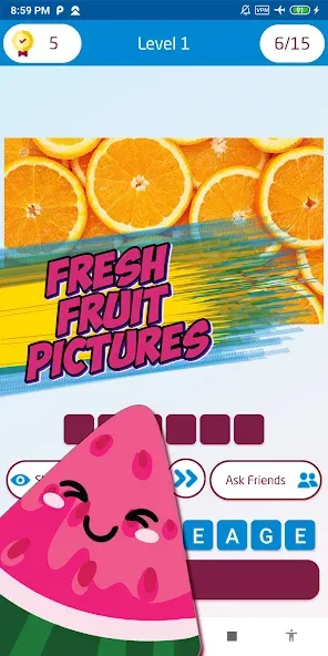 Guess the fruit name game МОД/Взлом [Бесконечные деньги, Монеты и Мега MOD] Screenshot 4