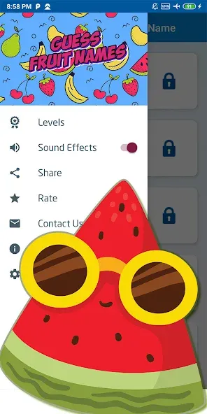 Guess the fruit name game МОД/Взлом [Бесконечные деньги, Монеты и Мега MOD] Screenshot 5