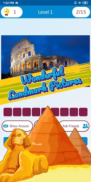 Guess the famous place МОД/Взлом [Много монет, Открытые уровни и Мега MOD] Screenshot 4