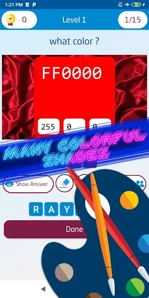Guess the color game МОД/Взлом [Все открыто, Дополнительные деньги и Меню MOD] Screenshot 4