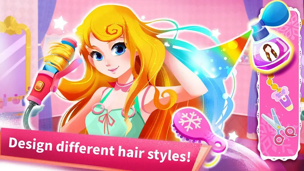 Little Panda: Princess Salon МОД/Взлом [Много монет, Открытые уровни и Мега MOD] Screenshot 3