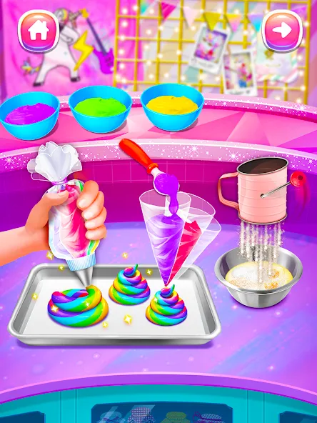 Girl Games: Unicorn Cooking МОД/Взлом [Все открыто, Дополнительные деньги и Меню MOD] Screenshot 2