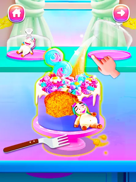 Girl Games: Unicorn Cooking МОД/Взлом [Все открыто, Дополнительные деньги и Меню MOD] Screenshot 5