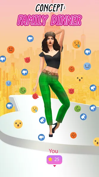Fashion Battle - Girl Dress Up МОД/Взлом [Меню, Бесконечные монеты и Открытые уровни] Screenshot 4