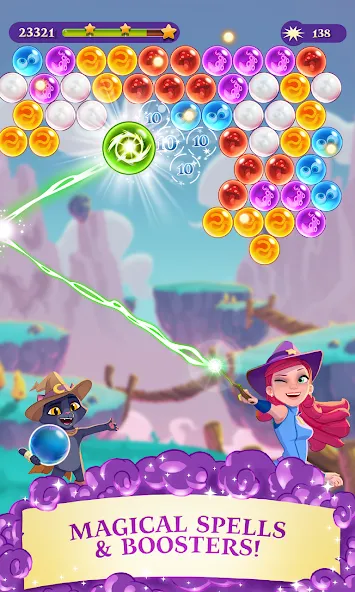 Bubble Witch 3 Saga (Бабл Витч 3 Сага) МОД/Взлом [Меню, Бесконечные монеты и Открытые уровни] Screenshot 2